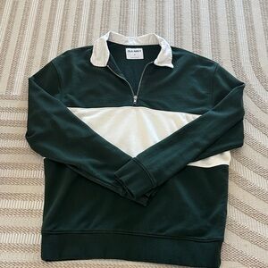 Mens medium quarter zip old navy green polo